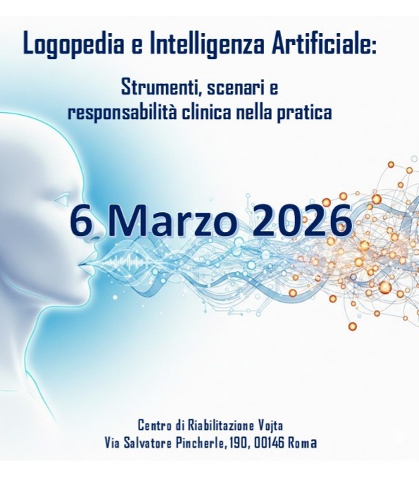 Programma e Apertura iscrizioni al corso 'LOGOPEDIA E INTELLIGENZA ARTIFICIALE: strumenti, scenari e responsabilità clinica nella pratica'