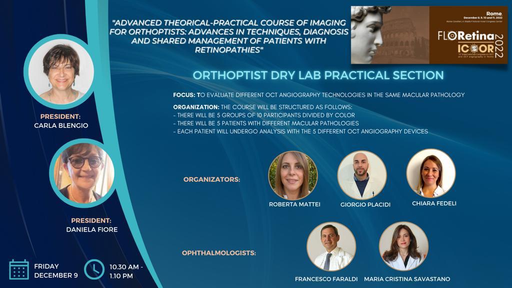 Congresso FLORETINA ICOOR 2022 “Orthoptist Dry Lab Practical Section”