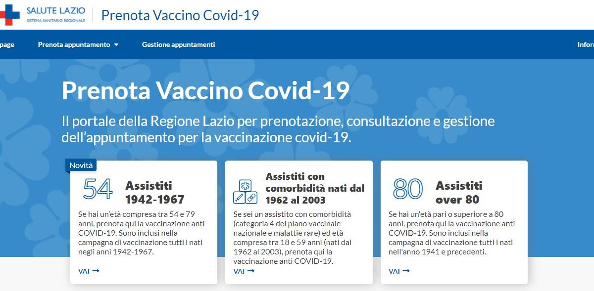 Campagna vaccinale, Regione Lazio attiva modulo di adesione dedicato al personale sanitario