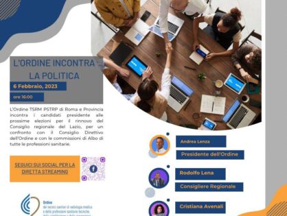 L’Ordine incontra la politica: lunedì 6 febbraio dibattito con Rodolfo Lena e Cristiana Avenali