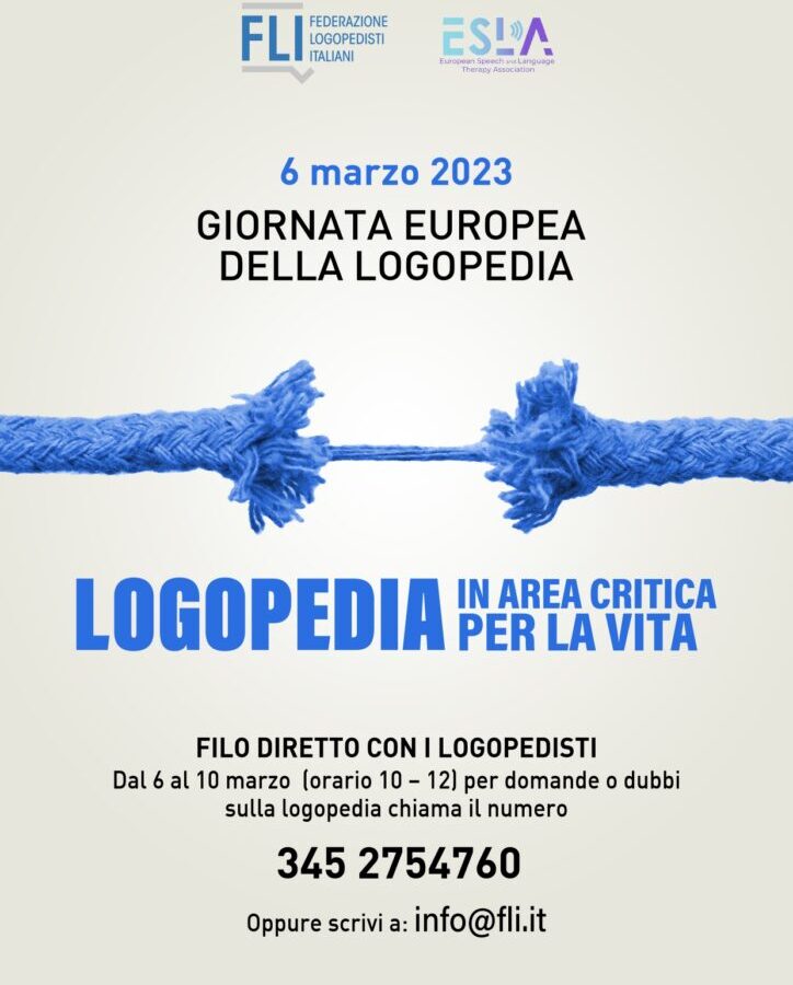 Giornata Europea della Logopedia, il ruolo del Logopedista in Area Critica per la Vita